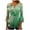 Green Tops for Women_c, variant on CYMMPU Women's Elegant Blouse Tunic Tops Floral Printed 3/4 Length Sleeve Business Work Blouses to Wear with Leggings Vintage V-Neck Summer Fall Swing Shirts 2025 Clothes Green M