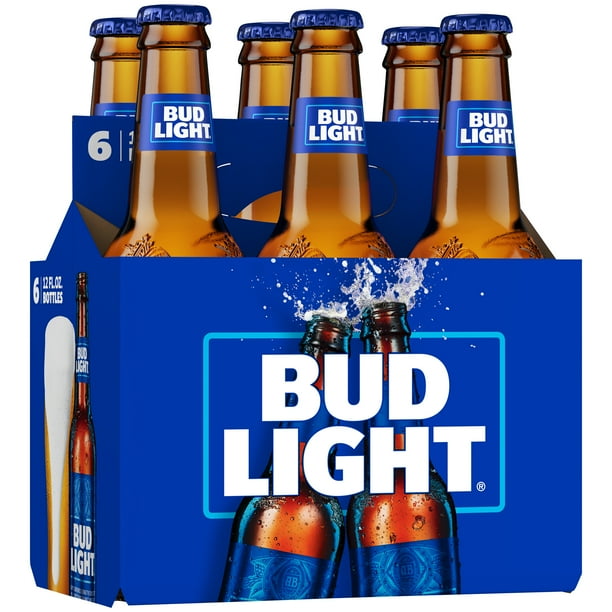 Bud Light Beer, 6 Pack Beer, 12 FL OZ Bottles