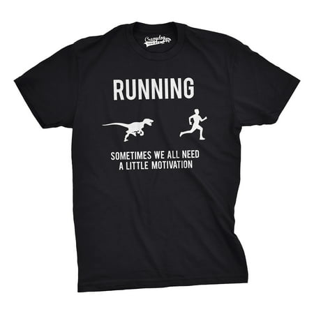 Mens Running Motivation Raptor Chase T Shirt Funny Dinosaur Tee For (Best Running Shirts For Hot Weather)