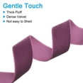 thumbnail image 4 of Uxcell 0.98 Inch x 2.18 Yard Velvet Ribbons Single Faced Vintage Velvet Ribbons Spool for Decor DIY Fuchsia, 4 of 6