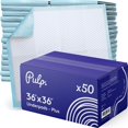thumbnail image 1 of Almohadillas para incontinencia Pulp, 36 x 36 cm, desechables, para adultos, 50 unidades, 1 of 9