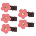 thumbnail image 2 of 5Pcs Tirette Têtes Split Cuir Fleur Forme Bricolage Vêtements Couture Accessoires Rose, 2 of 10