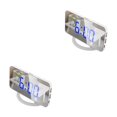 thumbnail image 3 of Sidaley Proyector Reloj digital ajustable Linterna LED Lámparas de noche automáticas Termómetro Relojes de proyección para el dormitorio Luz blanca, azul 2piezas, 3 of 6