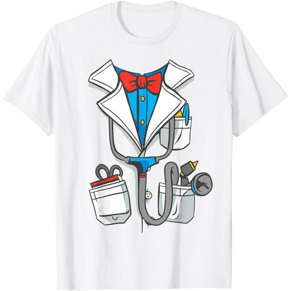 Doctor White Lab Coat Halloween Kids Costume T-Shirt