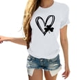 thumbnail image 1 of Pxiakgy Vente Chaude! T-Shirt Trèfle de la Saint-Patrick pour Femmes Chanceux Irlandais Manches Courtes T-Shirt Graphique Trèfle Mode Décontractée Imprimé Amour Col Rond Manches Courtes T-Shirt, 1 of 4