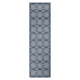 thumbnail image 2 of World Rug Gallery Transitional Geometric Textured Flat Weave Indoor/Outdoor Area Rug - NAVY 2'x7', 2 of 9