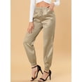 thumbnail image 5 of INSPIRE CHIC Junior's Athleisure Pants Drawstring Elastic Waist Ankle Joggers, 5 of 5
