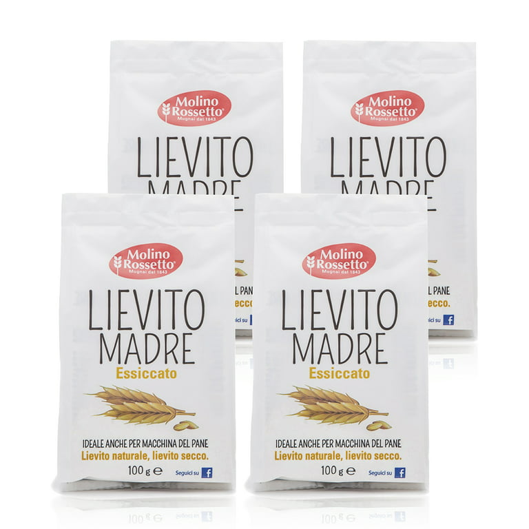 Molino Rossetto Lievito Madre Essiccato - Italian Dried Mother Yeast (Pack  of 4)