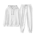 thumbnail image 3 of Dresfit 2 Piece Outfits for Women Fall Long Sleeve Hooded Sweatshirt & Drawstring Joggers Sets 2026 Solid Sweatsuits Plus Size Adjustable Tracksuit S, 3 of 3