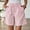 Red plus size shorts for women a1, variant on Cagogo Womens Striped Elastic Waist Shorts Plus Size Cotton Linen Loose Casual Flowy Summer Beach Travel Lounge Shorts with Pockets Comfy Clothing, Mint Green M