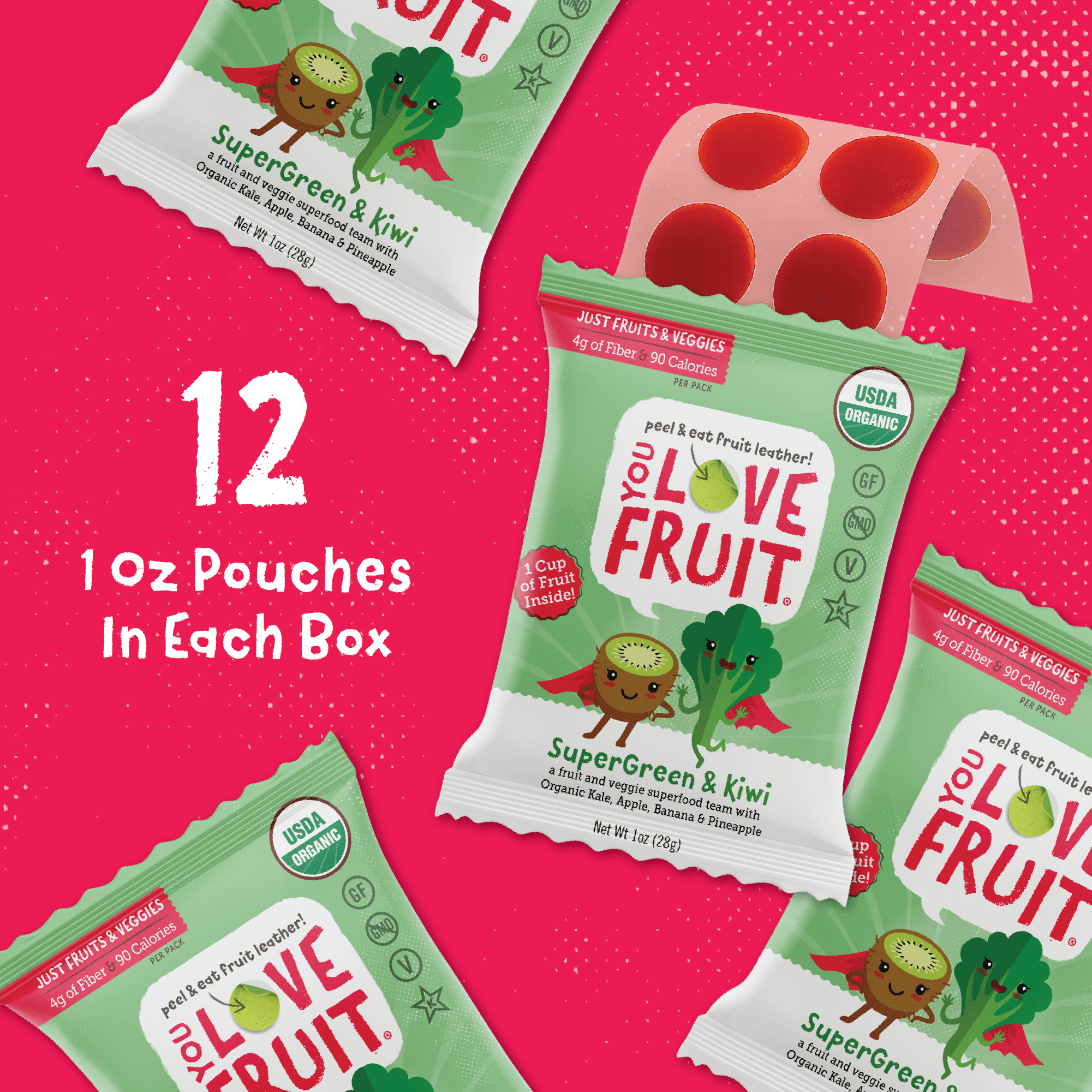 You Love Fruit Organic Gluten Free Vegan Healthy Snack, Superfood