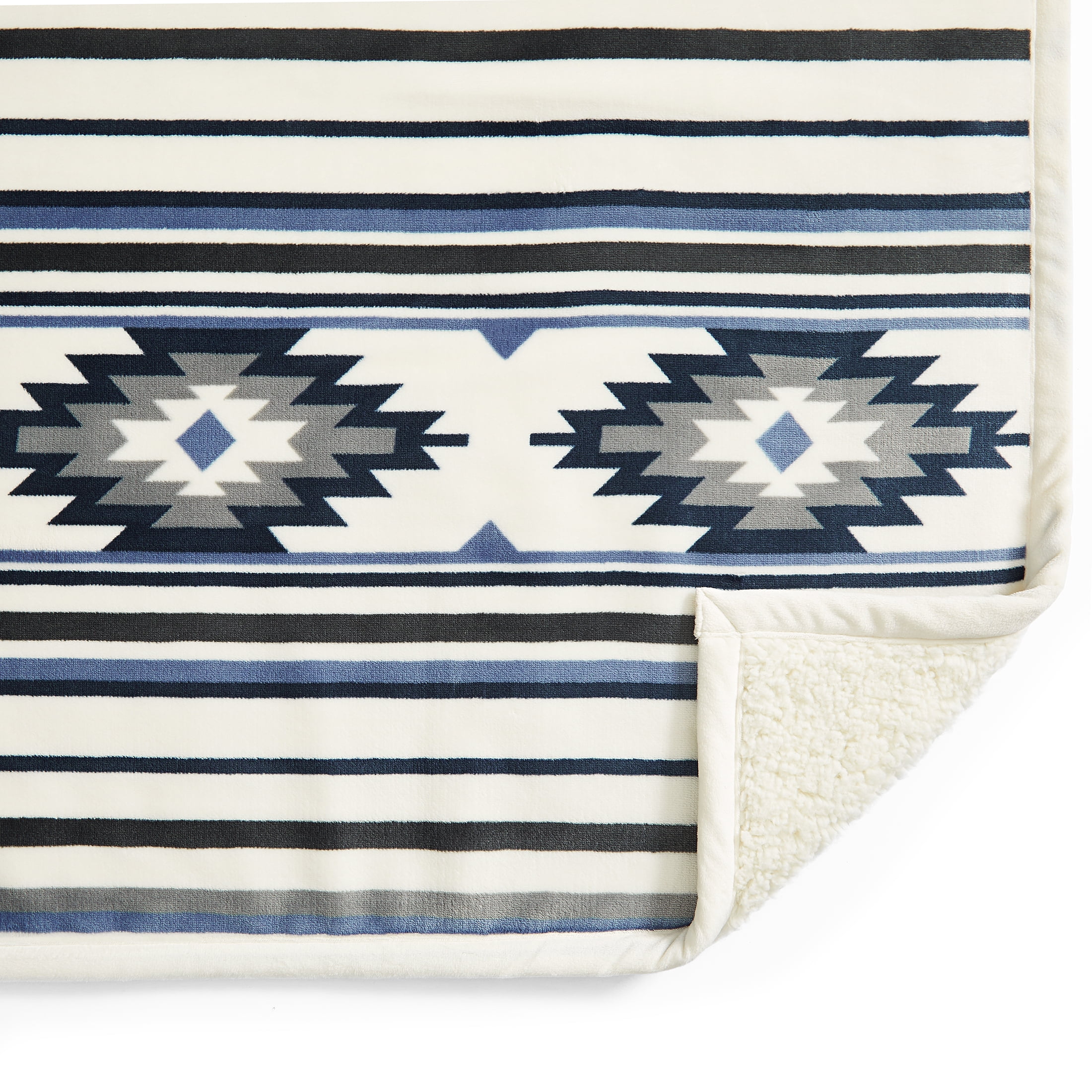 FLAT THROW BLANKET 50 x 60 Blue//Brown color