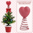 thumbnail image 5 of Hometravel Heart Tree Topper Ornament, Spring-Loaded Star Decoration with Red Heart, Festive Christmas Tree Top Decor for Family Holiday Celebrations, 5 of 6