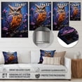 thumbnail image 4 of Designart "violet Animal Amethyst Owl Drips" Animals Owl Metal Wall Art, 4 of 5