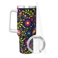 thumbnail image 2 of Picia Colorful Mexican Pattern 40oz Ice Bully Insulated Tumbler with Handle, Double-Wall Stainless Steel Cup, Leak-Proof Lid and Straw, 2 of 8
