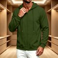 thumbnail image 6 of Delconic Mens Fleece Lined Zip Up Hooded Jacket Casual Long Sleeve Drawstring Hoodie Sweatshirt with Front Pockets Army Green L, 6 of 6