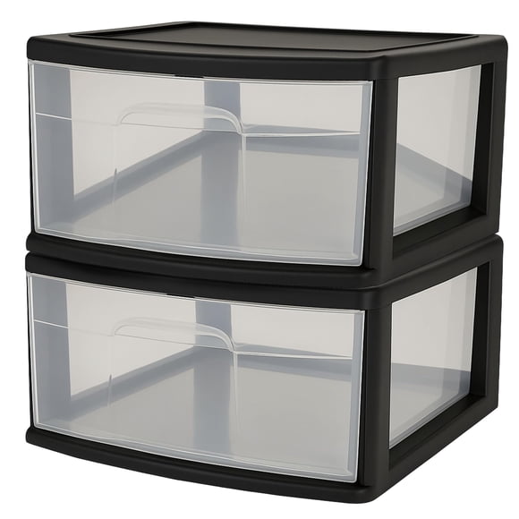 Carrito de Almacenamiento HOMZ con 1 Cajón de Plástico Transparente y Cuerpo de 15 cm de Ancho