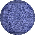 thumbnail image 1 of Ahgly Company Indoor Round Abstract Blue Modern Area Rugs, 8' Round, 1 of 4