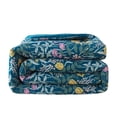 thumbnail image 3 of Mainstays – Ensemble de literie tout-en-un réversible avec couette et draps, 7 pièces, format grand lit (Queen), motif floral bleu, 3 of 8