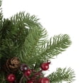 thumbnail image 3 of Northlight Real Touch™️ Noble Fir with Berries Artificial Christmas Wreath - Unlit - 24", 3 of 7