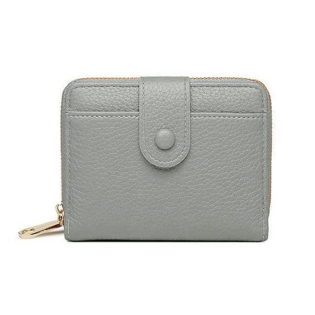 Multi-slots Pu Wallet Fashion Vintage Card Holder Simple Large Capacity Trendy Short Purse For Women