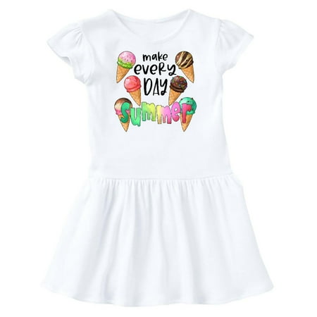 

Inktastic Make Every Day Summer- Ice Cream Cones Gift Toddler Girl Dress