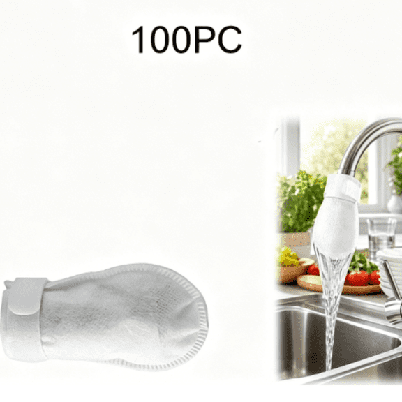 Cotton Faucet Filter | Faucet Filter Cotton Bag | Faucets Filteres Bags for Cold and Hot Water Filters All The Scale, Sand, and Sediments | Faucet-Mounted (100PC)