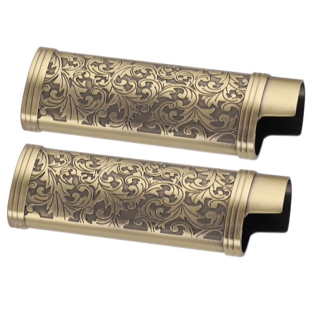 Chiciris Funda Para Encendedor, Funda Para Encendedor, FundA Para Encendedor de Aleación de Zinc, Patrón Botánico Vintage, Para Encendedor Bic J5 Y J6
