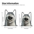 thumbnail image 2 of Xecao Smiling Polar Bear Pattern Sports Drawstring Backpack - String Swim Gym Bag with Wet Proof Pocket for Women&Men-Small, 2 of 6