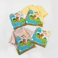 thumbnail image 6 of Toddler T Shirts Kids Toddler Boys and Girls Summer Colorful Cartoon Dinosaur Prints Short Sleeve T Shirts Baby Boy Summer Clothes Yellow 12 Months-18 Months, 6 of 7