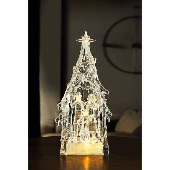 Icy Giftware LED Lighted Carolers Christmas Decorations - 14" - Clear - Set of 2