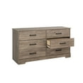 thumbnail image 5 of Prepac Rustic Ridge Farmhouse Drifted Gray 6-Drawer Bedroom Dresser, 18.25" D x 53.25" W x 28.5" H, 5 of 10