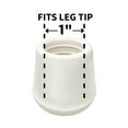 thumbnail image 5 of Super Sliders 1-inch Non Slip Furniture Leg Tips White 4 Pack, 5 of 7