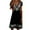 Black, variant on Gubotare Womens Summer Dress 2024 Mexican Dress Casual V-Neck Flower Print Short Sleeve V-neck Bohemian Mini Dress,Black S