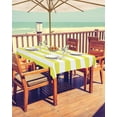 thumbnail image 2 of Outdoor Tablecloth Yellow and White Stripes Rectangle Patio Tablecloths 60x120, Waterproof Table Cloths with Umbrella Hole and Zipper, Striped Simple Summer Table Cover for Outdoor Tables Garden, 2 of 6