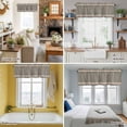 thumbnail image 5 of Country Star Plaid Kitchen Curtain Valances for Windows Farmhouse Short Curtains, Black Retro American Farm Barn Berry Rod Pocket Valance Curtain for Bedroom Cafe Living Room 60"x18", 5 of 8