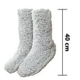 thumbnail image 5 of 1 pair Non Slip/Skid Socks, Winter Fluffy Cozy Fleece Socks, Plush Thick Warm Floor Socks,Dark Grey, 5 of 8