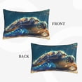 thumbnail image 2 of Zufioo Sunshine Underwater Sand Turtle Print Double-sided Plush Pillow Cover,Decorative Pillow Protector without Pillow Core, Suitable for Sofa, Bedroom, Car-20"x30", 2 of 6