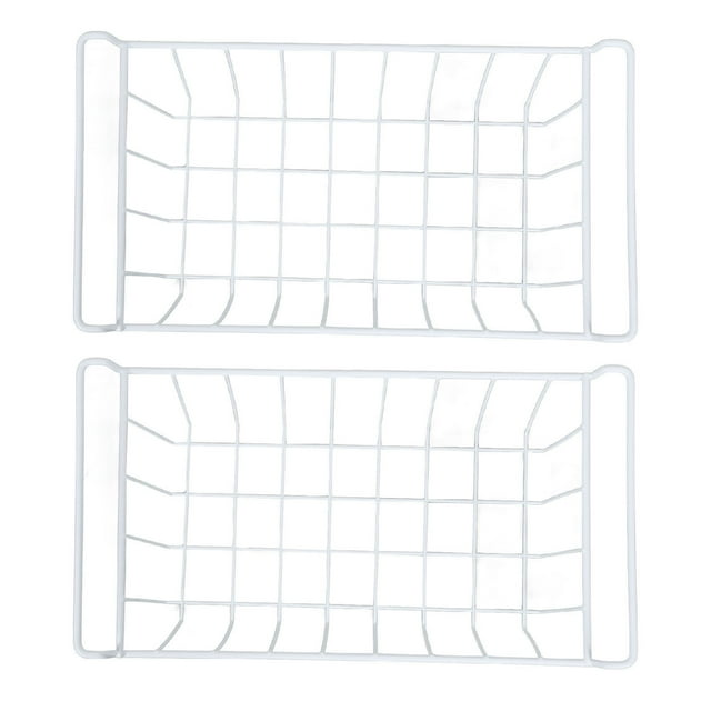 Freezer Basket, 2 Pack Stackable Household Deep Freezer Organizer Bin With Handles Wire Storage Basket Farmhouse Metal Wire Basket For Kitchen, Pantry, Cabinet,