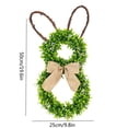 thumbnail image 3 of 19.6in Easter Bunny Wreath, Country-Side Farmhouse Texture with Jute Bow, All-Season Synthetic Greenery for Housewarming and Holiday Gifting, Topliu, 3 of 8
