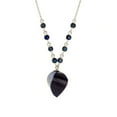 thumbnail image 2 of Galaxy Gold 14K White Gold Large Twisted Briolette Sapphire Pendant Necklace - September Birthstone - Truth & Nobility - 16" to 24" - Fine Jewelry for Women, 2 of 6