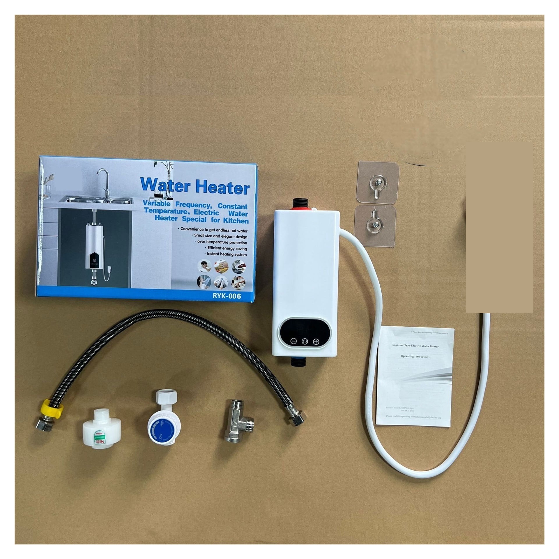 Hot Water Heater 5500W Instant Tankless Water Heater Thermostat Induction Heater Smart Touch Electric Heaters Shower Automatica ,Compact Design