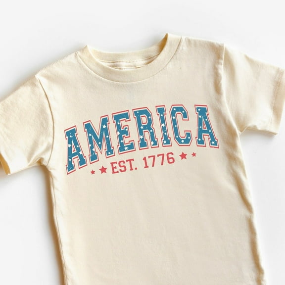 American Est. 1776 Kids Shirt, July 4Th Toddler Tee, Kids 4Th Of July Kids Shirt TODDLER SHORT SLEEVE TEE BELLA CANVAS 3001T