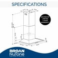 thumbnail image 2 of Broan 30" Classic Pyramid Chimney Hood, 450 CFM, LED, LOW PROFILE, 2 of 2