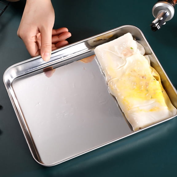 NIAIZEK Stainless Steel Baking Sheet for Steaming Rice Rolls 1 Set Non-Stick Kitchen Cookware