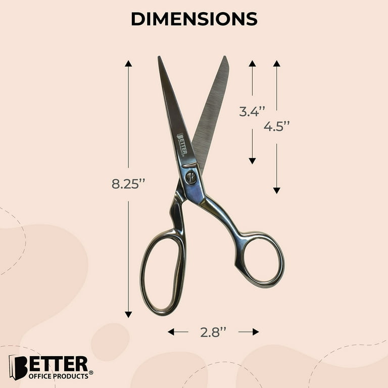 Premium Stainless Steel Sewing Scissors 8' Ultra Sharp Tailoring Shears for Dressmaking Leather Cutting Fabric Heavy Duty Fabric Scissors by Better of