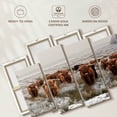 thumbnail image 6 of Elephant Stock Winter Highland Cows Wall Art - Horizontal Multi Panel Canvas - Living Room Wall Decor - Animal Multi Panel - Brown And Orange Decor - 75" x 48", 6 of 8