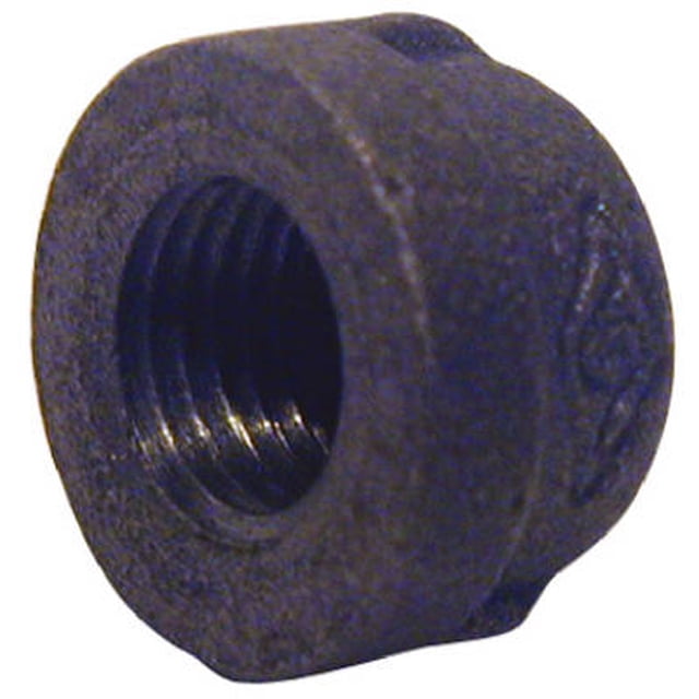 Cap BK Products, hierro maleable, negro, 1/2 pulgada MPT (x5)