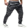 thumbnail image 1 of Men‘s Cargo Combat Work Trousers Sports Gym Jogging Zipper Drawstring Pants, 1 of 3