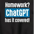 thumbnail image 3 of Instant Message - Homework ChatGTP Has It Covered - Toddler And Youth Crewneck Fleece Sweatshirt, 3 of 6